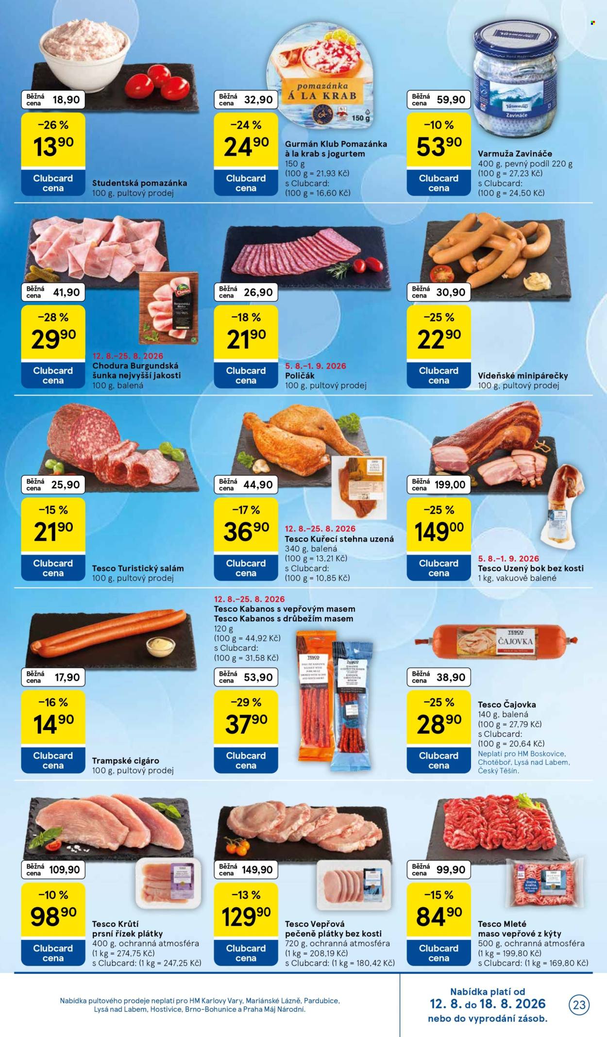 Leták TESCO - 12.8.2026 - 18.8.2026. Strana 23