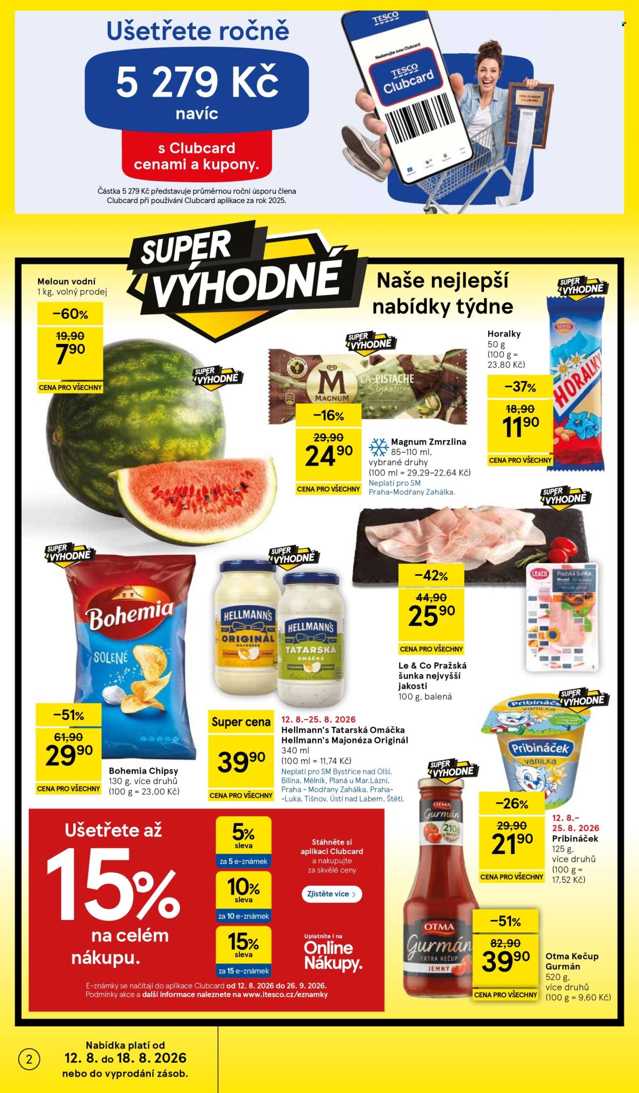 Leták TESCO supermarket - 12.8.2026 - 18.8.2026. Strana 2
