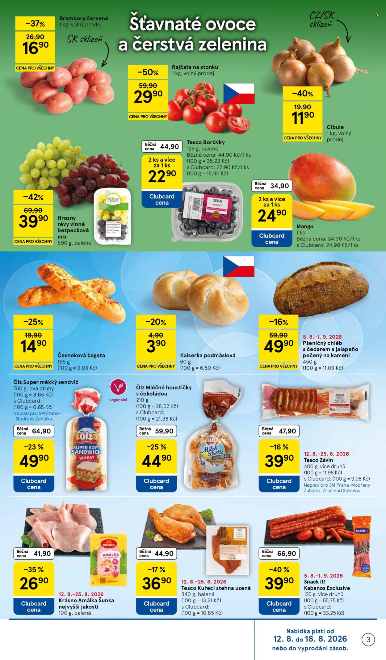 Leták TESCO supermarket - 12.8.2026 - 18.8.2026. Strana 3