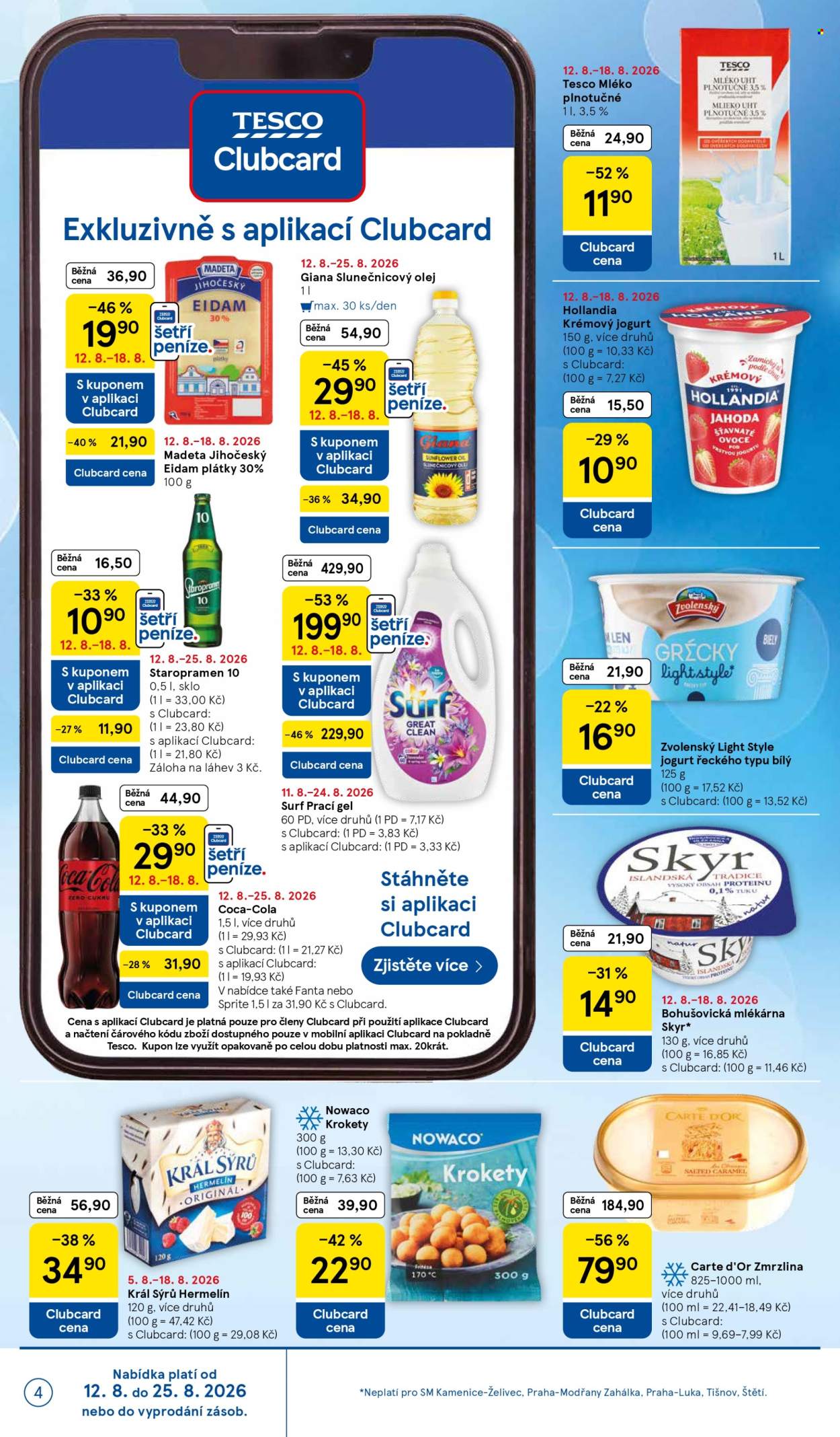 Leták TESCO supermarket - 12.8.2026 - 18.8.2026. Strana 4