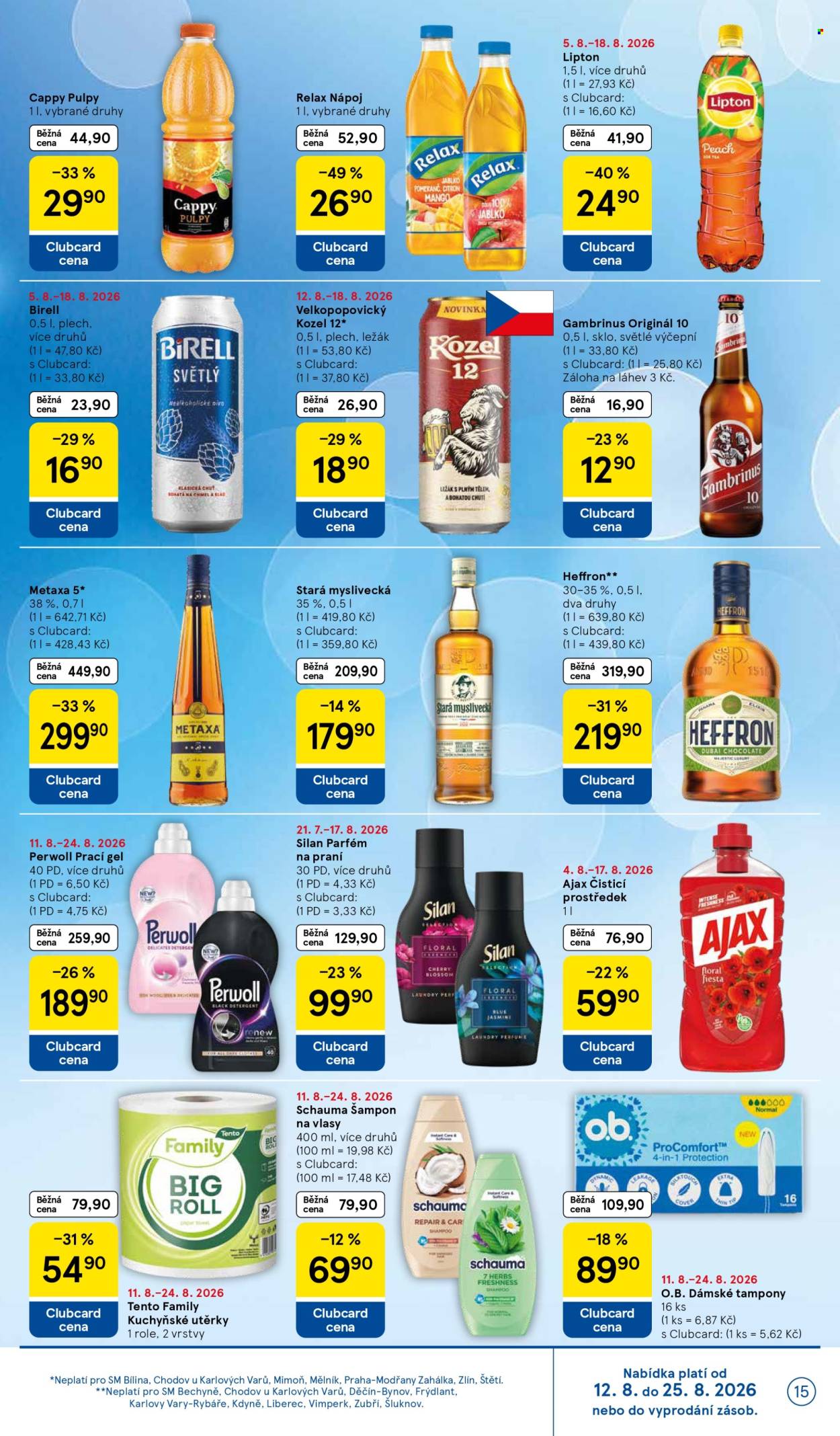 Leták TESCO supermarket - 12.8.2026 - 18.8.2026. Strana 15