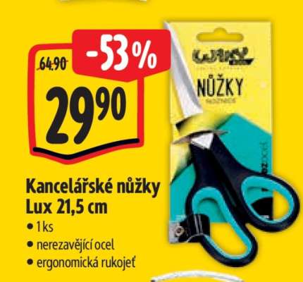Kancelářské nůžky Lux 21,5 cm