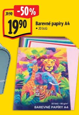 Barevné papíry A4