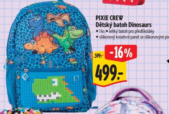 PIXIE CREW Dětský batoh Dinosaurs