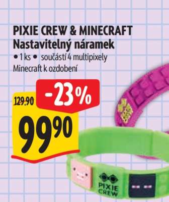 PIXIE CREW & MINECRAFT Nastavitelný náramek