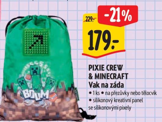 Pixie Crew Minecraft Vak na záda