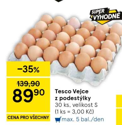 Tesco Vejce z podestýlky