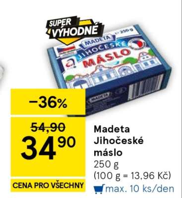 Madeta Jihočeské máslo