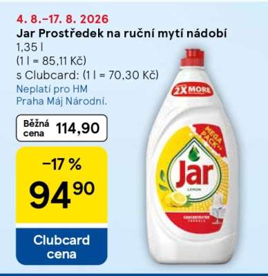 Jar Prostředek na ruční mytí nádobí