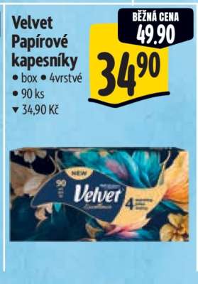VELVET Papírové kapesníky