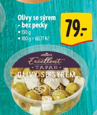 Olivy se sýrem - bez pecky