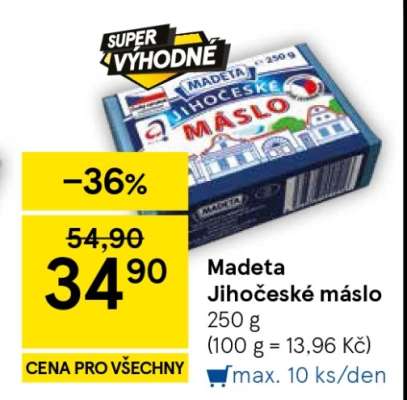 Madeta Jihočeské máslo
