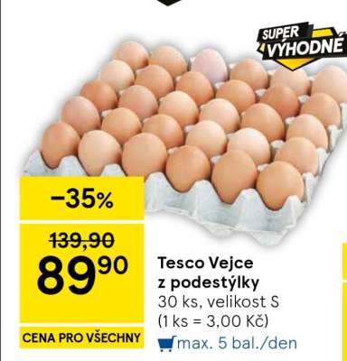 Tesco Vejce z podestýlky