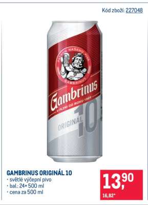 Gambrinus Originál 10