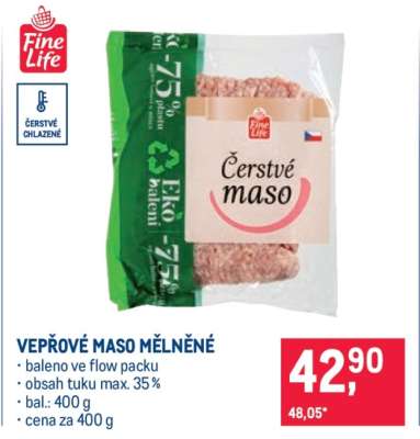 Vepřové maso mělněné