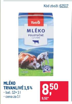 Mléko trvanlivé 1,5 %
