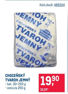 Choceňský tvaroh jemný