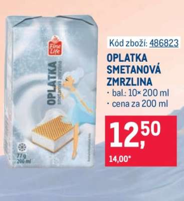 OPLATKA SMETANOVÁ ZMRZLINA