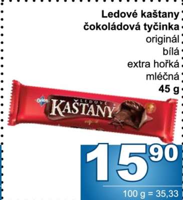 Ledové Kaštany čokoládová tyčinka
