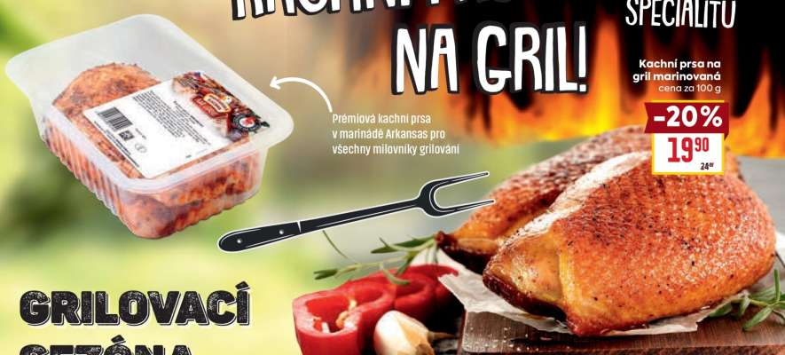 Kachní prsa na gril marinovaná
