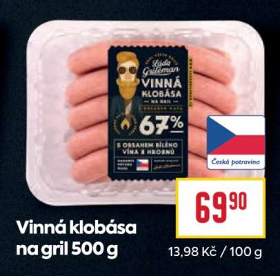 Vinná klobása na gril 500 g