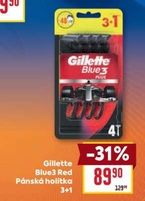Gillette Blue3 Red Pánská holítka 3+1