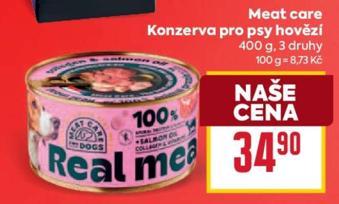 Meat care Konzerva pro psy hovězí
