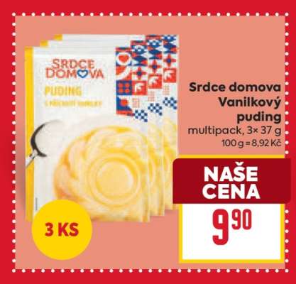 Srdce domova Vanilkový puding