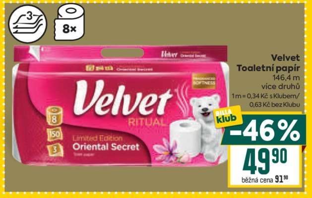 Velvet Toaletní papír