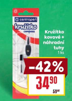 Kružítko kovové + náhradní tuhy