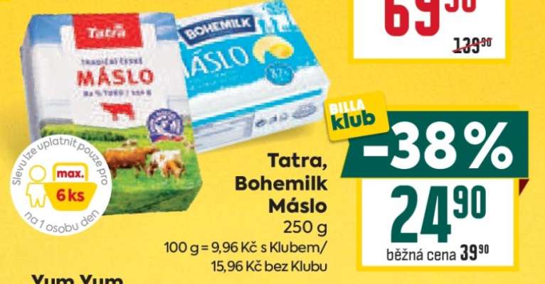 TATRA/BOHEMILK Máslo