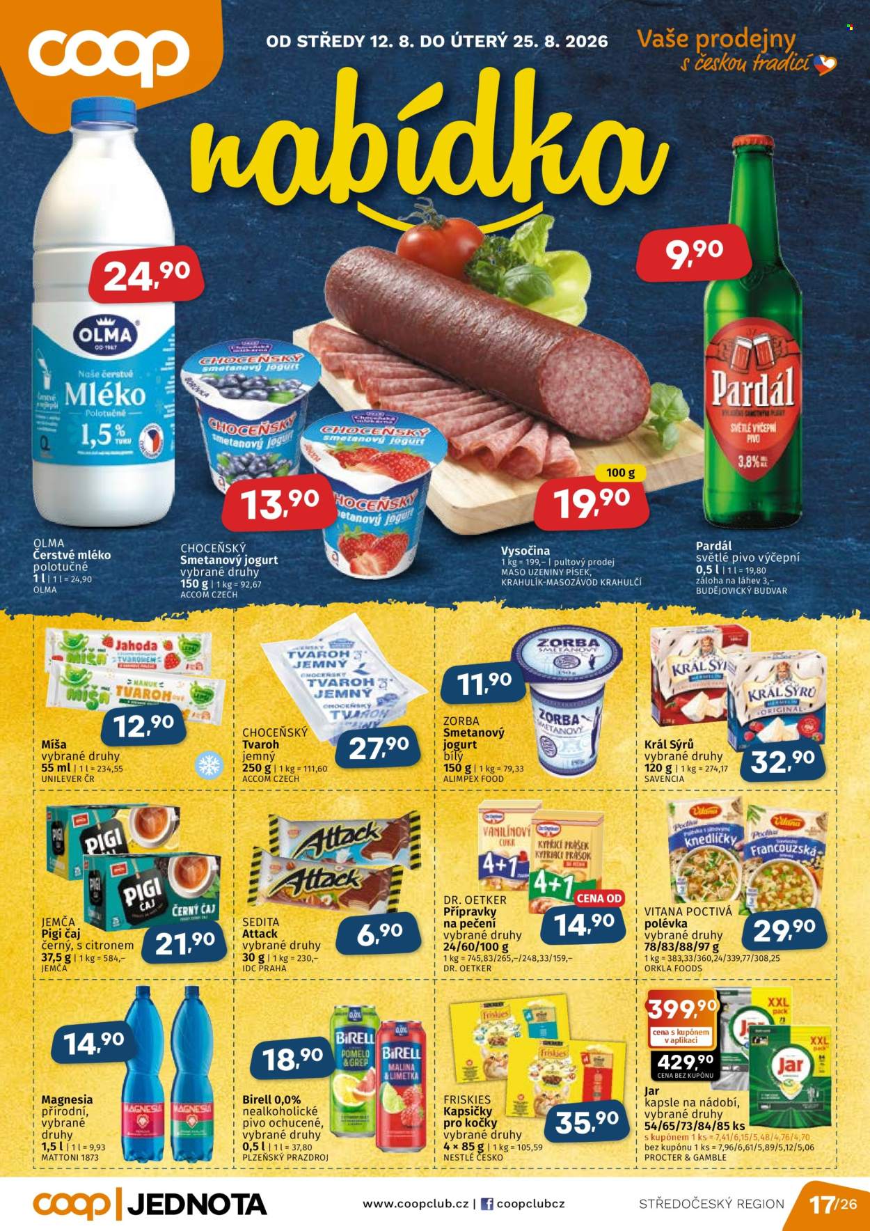 Leták coop JEDNOTA - 12.8.2026 - 25.8.2026. Strana 1