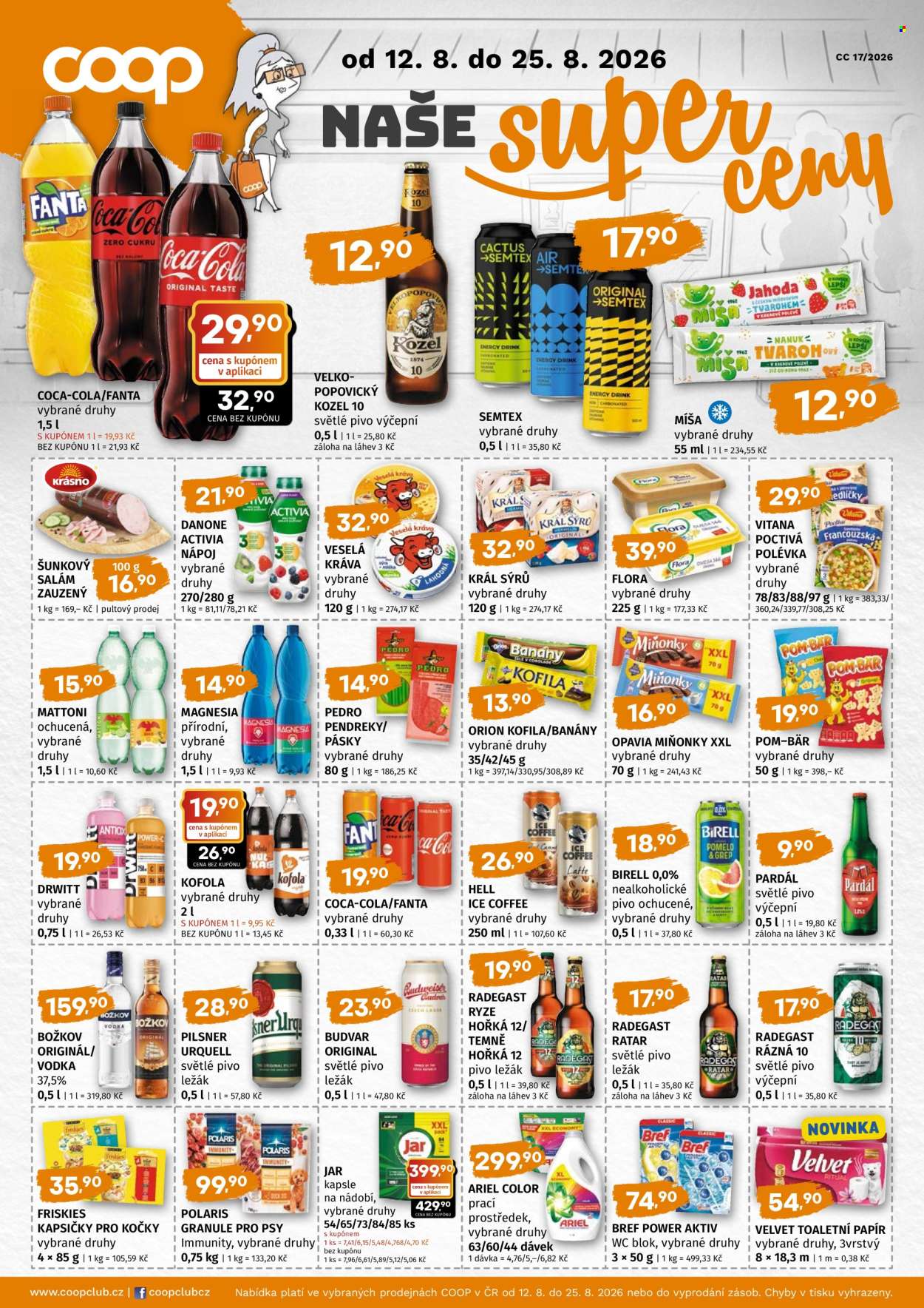 Leták coop JEDNOTA - 12.8.2026 - 25.8.2026. Strana 1