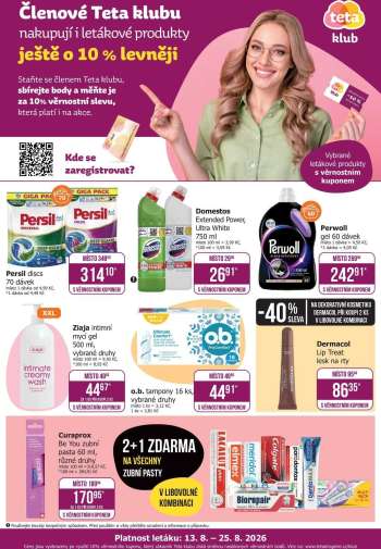 Leták Teta drogerie - 13.8.2026 - 25.8.2026.