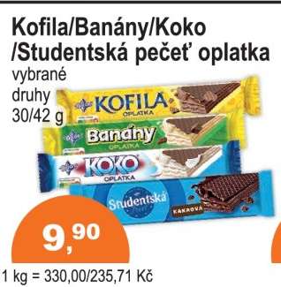 Kofila/Banány/Koko/Studentská pečeť oplatka