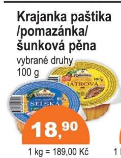 Krajanka paštika/pomazánka/šunková pěna