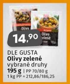 DLE GUSTA OLIVY ZELENÉ