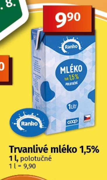 Trvanlivé mléko 1,5