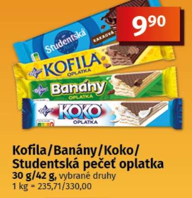 Kofila/Banány/Koko/Studentská pečeť oplatka
