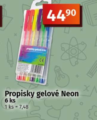 Propisky gelové Neon