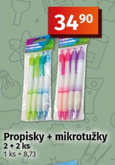 Propisky + mikrotužky