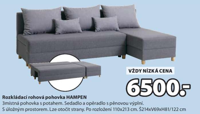 ROZKLÁDACÍ ROHOVÁ POHOVKA HAMPEN