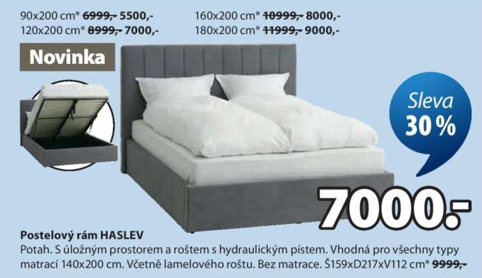 POSTELOVÝ RÁM HASLEV