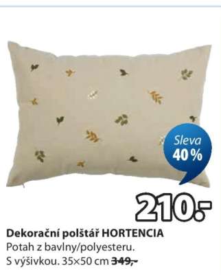 Dekorační polštář HORTENCIA