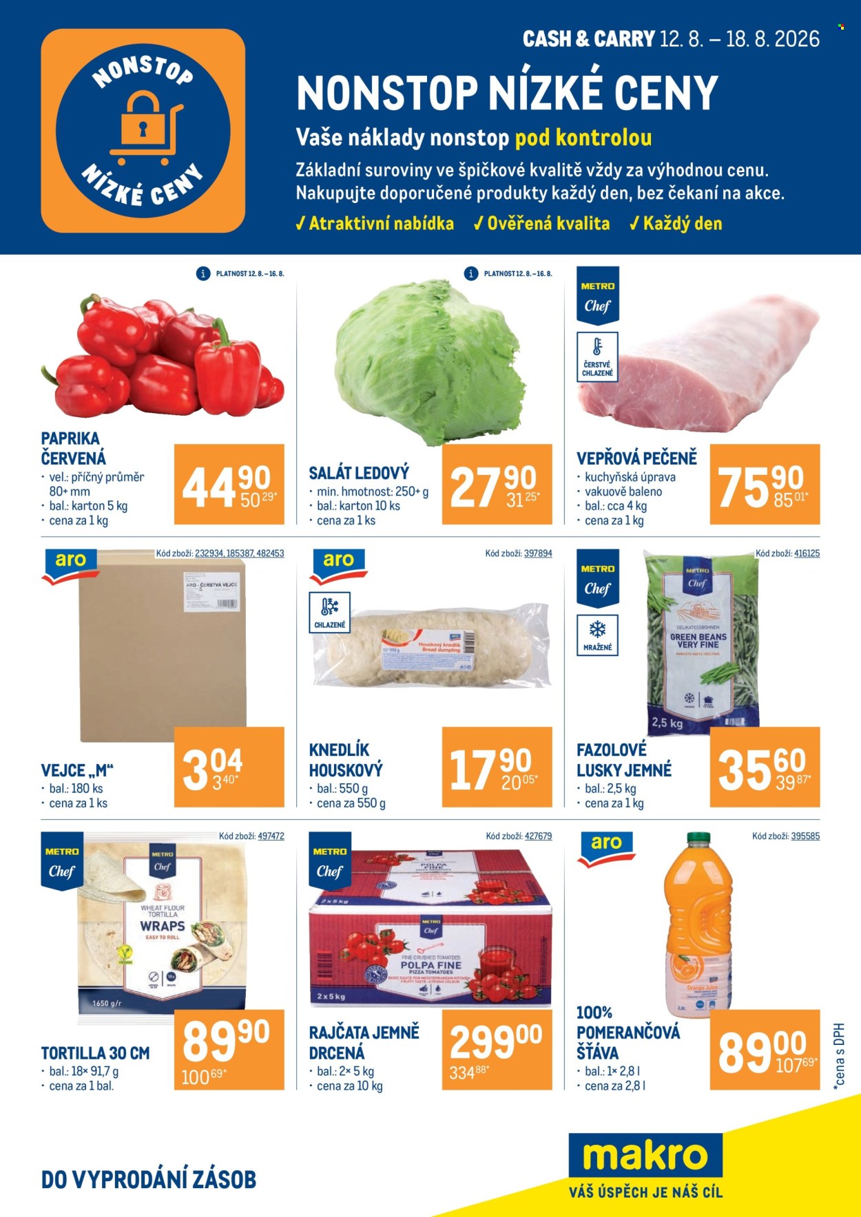 Leták MAKRO - 12.8.2026 - 18.8.2026. Strana 1