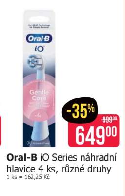 Oral-B iO Series náhradní hlavice 4 ks, různé druhy