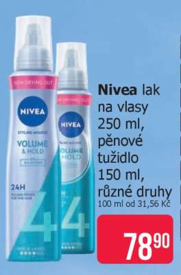 Nivea lak na vlasy 250 ml, pěnové tužidlo 150 ml