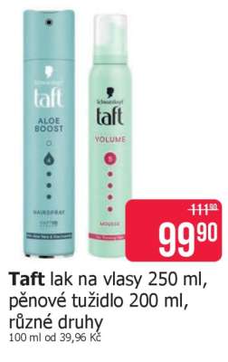 Taft lak na vlasy 250 ml pěnové tužidlo 200 ml