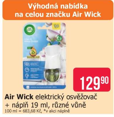 Air Wick elektrický osvěžovač + náplň 19 ml, různé vůně