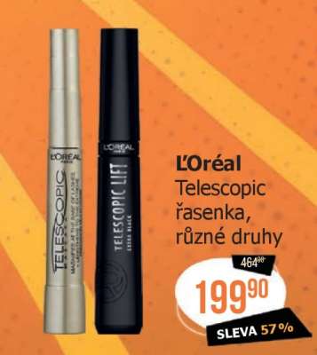 L'Oréal Telescopic řasenka, různé druhy